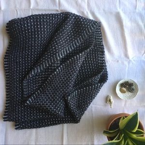 Grey Silver Infinity Scarf